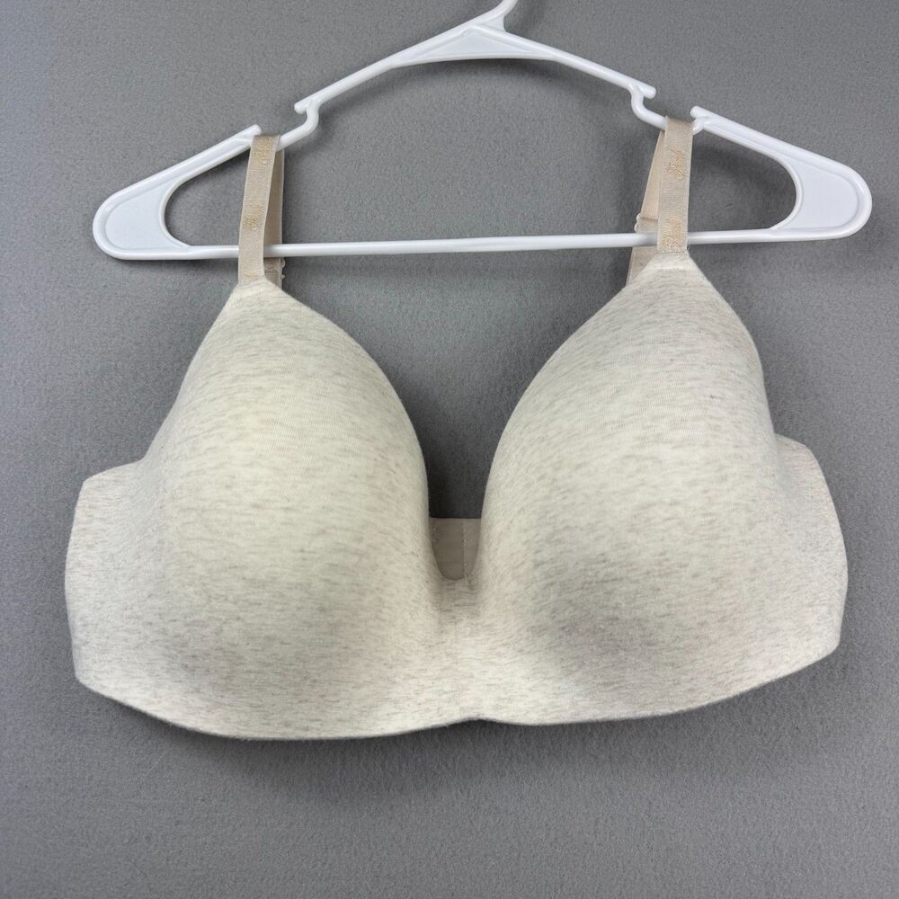 PINK Victoria's Secret Wear Everywhere Wireless Bra 38DD Cream Oatmeal